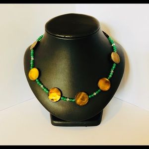 Tigers Eye and Aventurine Necklace